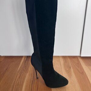 Betsey Johnson Seude Knee High Boots size 10